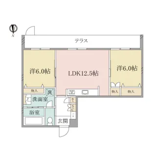 (シニア限定)へーベルヴィレッジ新子安~アーバンパークサイド~【1階】の間取り