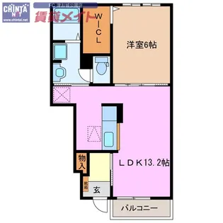 ナリッシュ トロワ【1階】の間取り