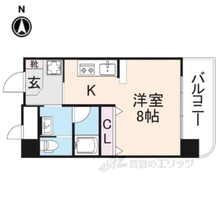 OMマンション東生駒【7階】の間取り