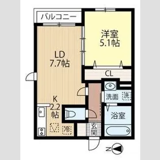 Atlantis Hassamu【4階】の間取り
