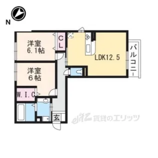 LUCE比叡【3階】の間取り