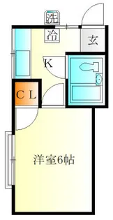 コーポウサミ【2階】の間取り