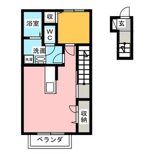 クレセールゆいの杜6丁目G【2階】の間取り