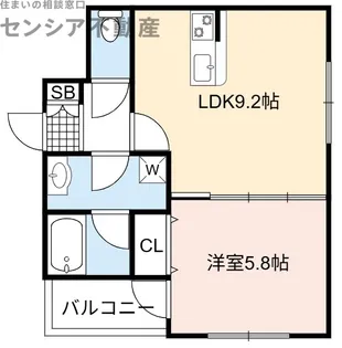 S Apt.城北公園通【1階】の間取り
