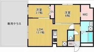 グランメゾン月寒【1階】の間取り