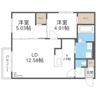 CIEL琴似II【2階】の間取り