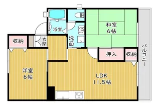 セジュール山本【2階】の間取り