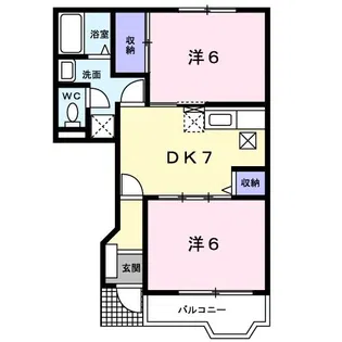 ポポラーレI【1階】の間取り