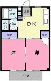 シティハイツサンシャイン B棟【1階】の間取り