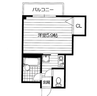 フロントリバー都島【3階】の間取り