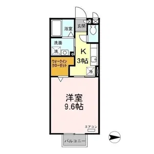 ラフォーレ山崎A【2階】の間取り