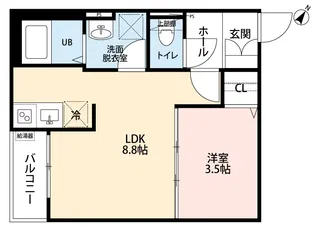 Crecia高根台【1階】の間取り