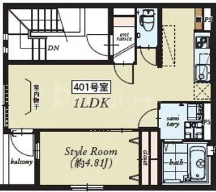 MAISON SA XIX【4階】の間取り