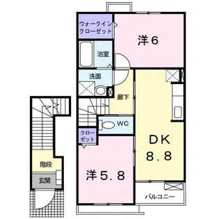 サニーサイドII【2階】の間取り
