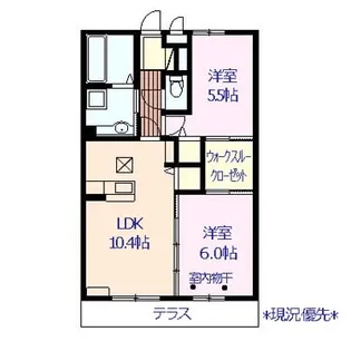 長野県長野市稲里町中央3【アパート】の間取り