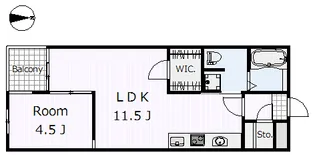 ラディファンス【2階】の間取り