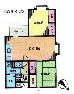 ジュネスSK-A棟【1階】の間取り
