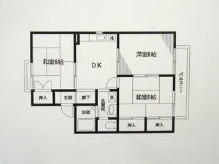 セジュール栗生B【2階】の間取り