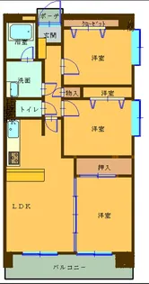 ロイヤルパレス泉中央公園【8階】の間取り