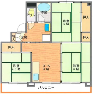 ビレッジハウス白河 2号棟【1階】の間取り