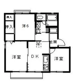 ハイツ定栄 D棟【2階】の間取り