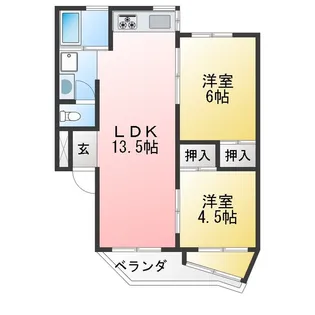 ST PLAZA ARAHATA【4階】の間取り