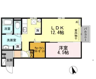 新潟県長岡市左近2【アパート】の間取り