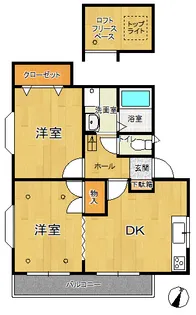 プラージュ打出小槌【2階】の間取り