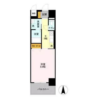 フロンティア・コンフォート研究学園【7階】の間取り