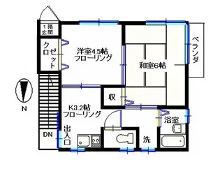 第二庄穏荘【2階】の間取り