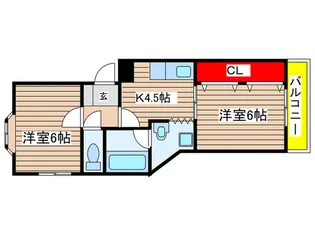 富士ハイツ【4階】の間取り