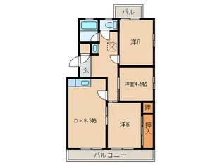 マンション武峰【3階】の間取り