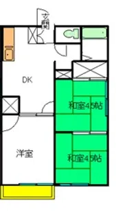 コーポアリエス【2階】の間取り