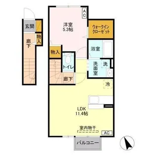 シャルマン D【2階】の間取り