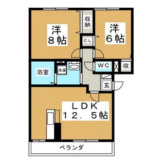 イズ・ミル中央【2階】の間取り
