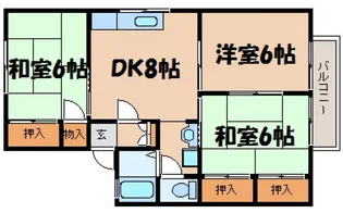 セジュール府中B棟【2階】の間取り