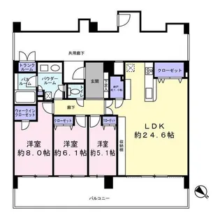 レイディアントシティ戸塚【7階】の間取り