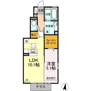 シエル・サザンビーチ【1階】の間取り