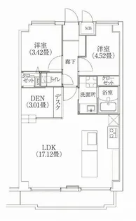 コスモリード学芸大学【1階】の間取り