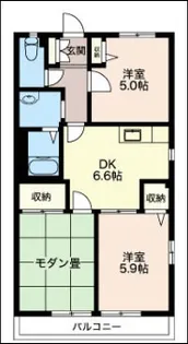 ラ・シャルマン【2階】の間取り