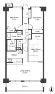 リーベスト東中山【3階】の間取り