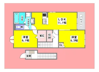 広島県東広島市西条町御薗宇【アパート】の間取り