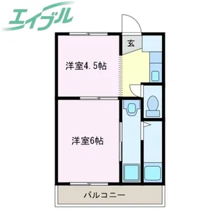 ヴィラナリー小俣 1号棟【3階】の間取り