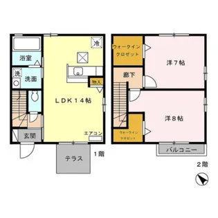 ロートガーデン C【2階】の間取り