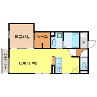 ディーシャンブル江島台【1階】の間取り