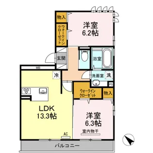 Bell A棟【3階】の間取り
