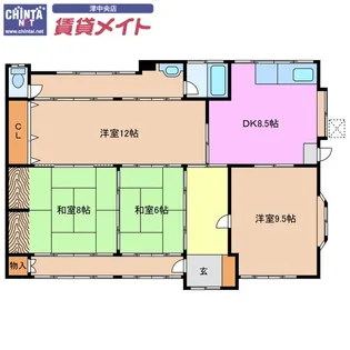 三重県津市白塚町【一戸建】の間取り