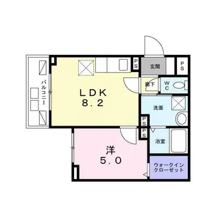 グレイシャス千早【3階】の間取り