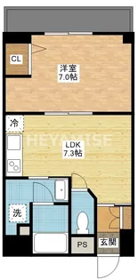 リバレインヒルズ城見【7階】の間取り