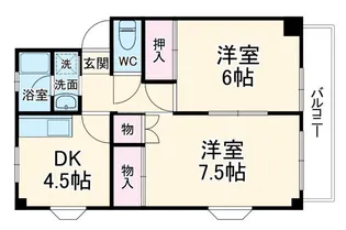 サンヒルズ若林【3階】の間取り